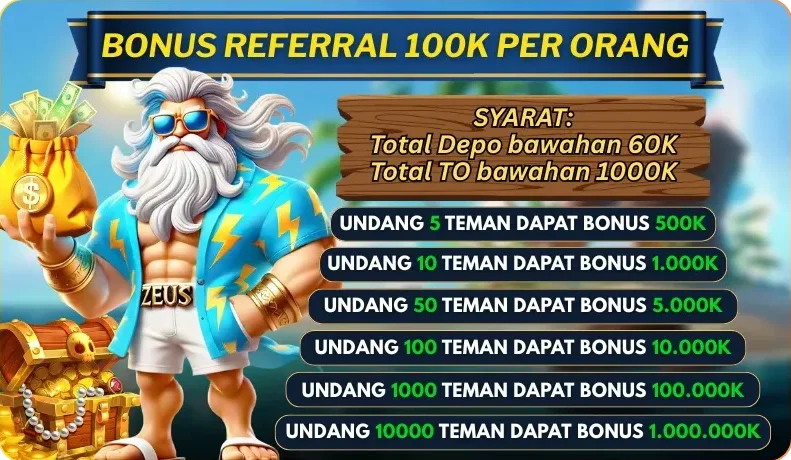 BONUS REFERRAL 100K PER ORANG